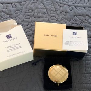 Estee Lauder Golden Tartan Compact NIB Collector’s